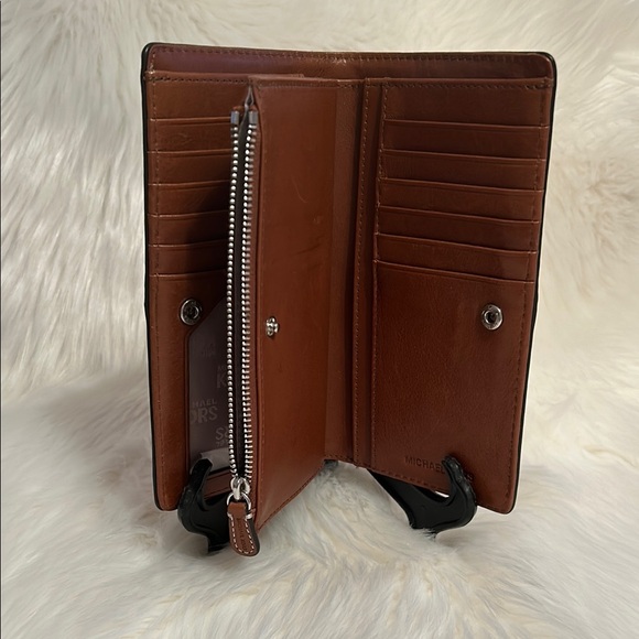 Brown Leather Studded Wallet - Picture 2 of 2